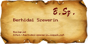 Berhidai Szeverin névjegykártya